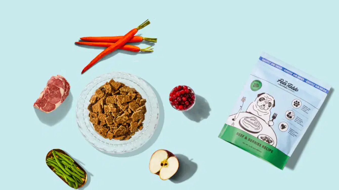 The Pet's Table gently air-dried recipe with fresh ingredients